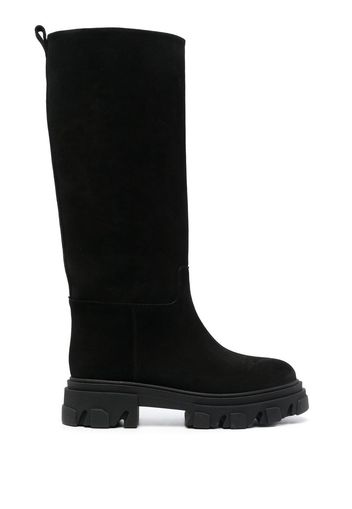 GIABORGHINI Perni Tubular suede knee-high boots - Black