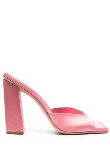 GIABORGHINI Rosie satin 125mm mules - Pink