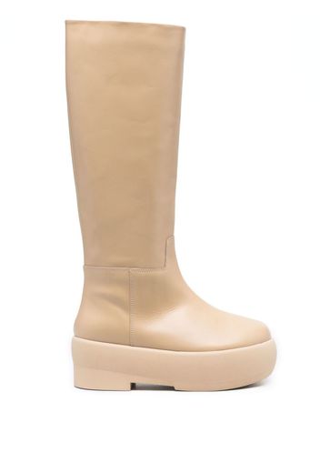 GIABORGHINI Gia flatform boots - Neutrals