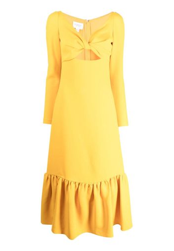 Giambattista Valli Twist-front midi dress - Yellow