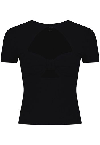 Giambattista Valli cut-out detailing short-sleeve top - Black