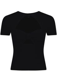 Giambattista Valli cut-out detailing short-sleeve top - Black