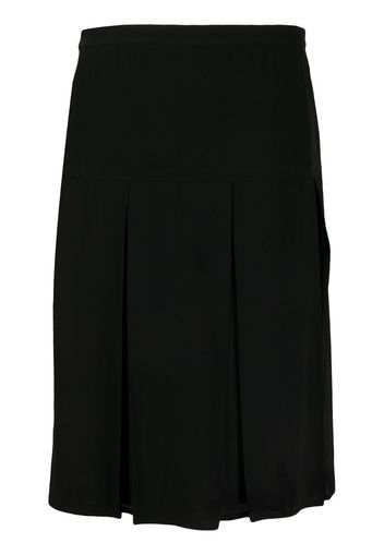 box-pleat midi skirt