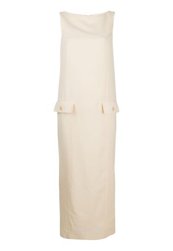 slash neck maxi dress