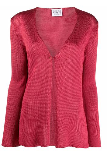 Gianfranco Ferré Pre-Owned 1990s V-neck knitted cardigan - Red