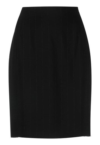 Gianfranco Ferré Pre-Owned 1990s pinstripe pencil skirt - Black