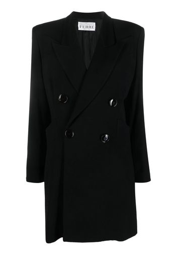 Gianfranco Ferré Pre-Owned 1990s peak lapels double-breasted jacket - Black