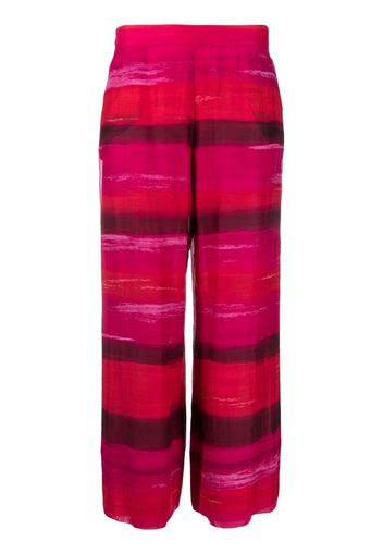 Gianfranco Ferré Pre-Owned 1990s striped cropped trousers - Pink