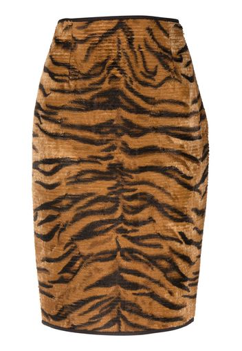 Gianfranco Ferré Pre-Owned 1990s animal-print pencil skirt - Brown