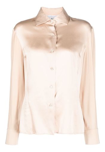 Gianfranco Ferré Pre-Owned 1990s silk button-up shirt - Neutrals