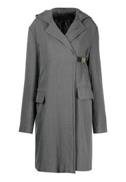 1990s hooded knee-length coat