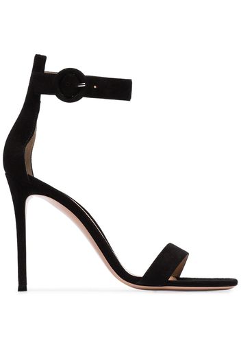 Gianvito Rossi 105 strappy suede sandals - Black