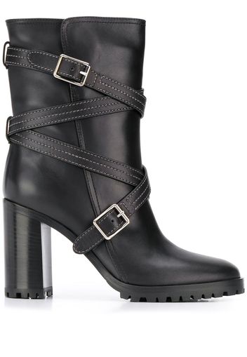 Gianvito Rossi buckled strap boots - Black