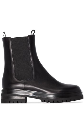 black Chester leather Chelsea boots