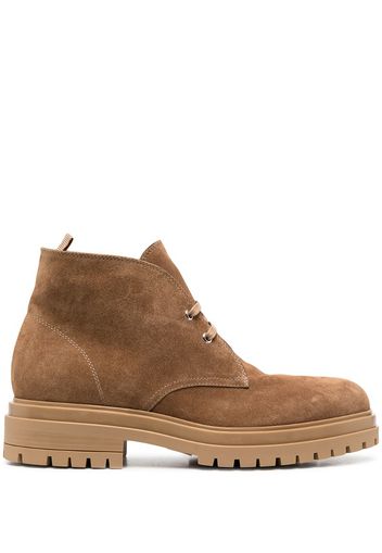 lace-up suede desert boots