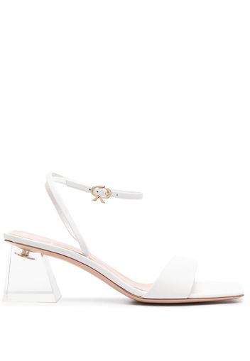 Gianvito Rossi Cosmic 55mm transparent heel sandals - White