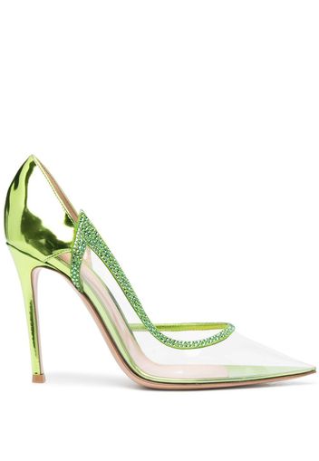 Gianvito Rossi 105 crystal-embellished pumps - Green