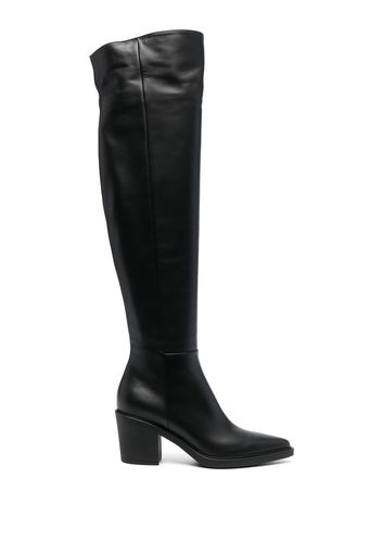 Gianvito Rossi thigh-high pointed boots - Black