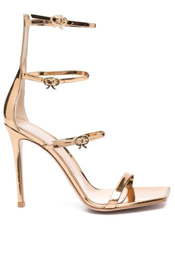 Gianvito Rossi Ribbon Uptown 105mm strappy sandals - Gold