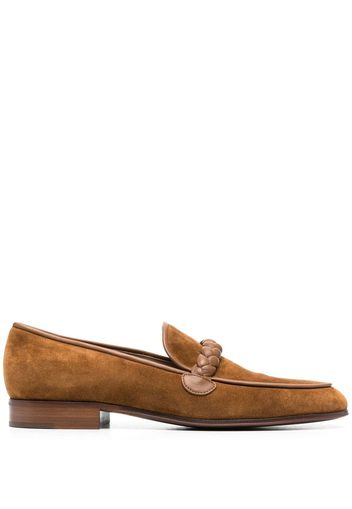 Gianvito Rossi Massimo braided suede loafers - Brown