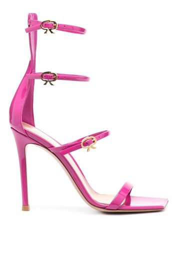 Gianvito Rossi 110mm buckle-detail leather sandals - Pink