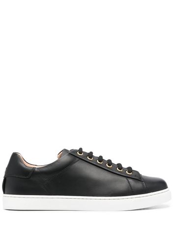 Gianvito Rossi leather lace-up trainers - Black