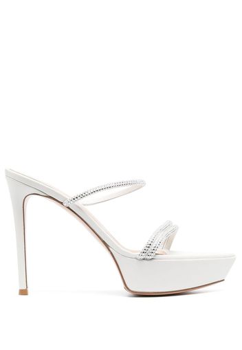 Gianvito Rossi Montecarlo crystal-embellished 130mm sandals - White