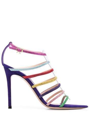 Gianvito Rossi crystal-embellished 105mm sandals - Blue