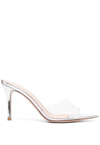 Gianvito Rossi Elle 85mm metallic mules - White