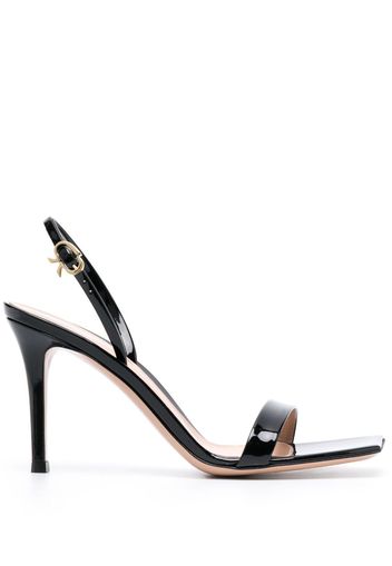 Gianvito Rossi Ribbon Stiletto 85mm leather sandals - Black