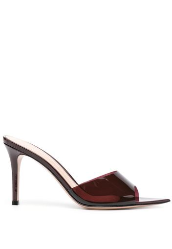 Gianvito Rossi Elle 85mm leather mules - Red