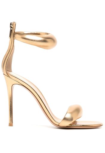 Gianvito Rossi Bijoux 100mm leather sandals - Gold