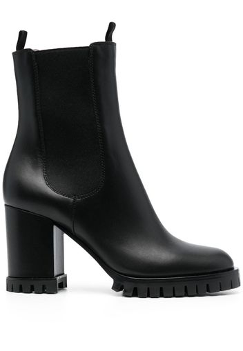 Gianvito Rossi 90mm leather ankle boots - Black