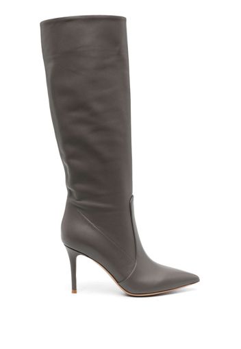 Gianvito Rossi Hansen pointed-toe leather boots - Grey