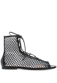 perforated lace-up sandals