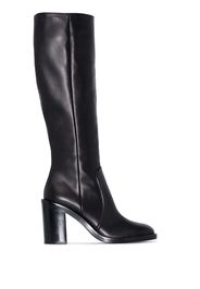 Gianvito Rossi GIANVITO 85 LTHR BLK HEEL KNEE HGH BOOT - Black