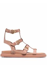 Gianvito Rossi lattice-strap buckled sandals - Neutrals