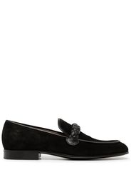 Gianvito Rossi Massimo braided suede loafers - Black