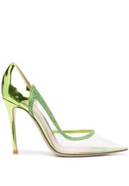 Gianvito Rossi 105 crystal-embellished pumps - Green