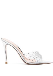 Gianvito Rossi Elle crystal-embellished 110mm mules - Silver