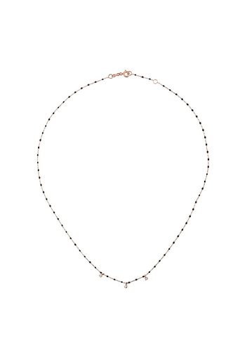 Gigi Clozeau black RG bead diamond and rose gold necklace