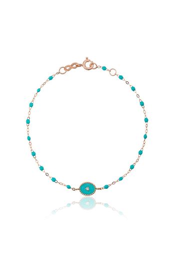 Gigi Clozeau turquoise blue madone diamond and rose gold bracelet