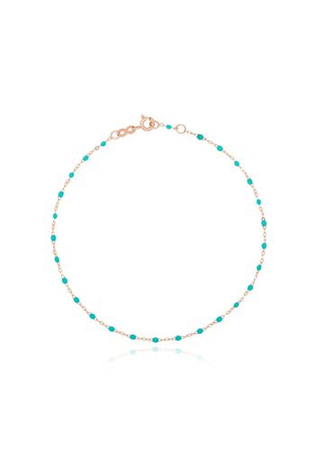 18kt rose gold beaded anklet