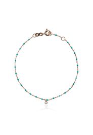 Gigi Clozeau 18k rose gold turquoise beaded single diamond bracelet - Blue