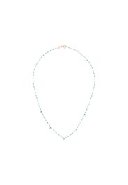 Gigi Clozeau 18kt rose gold diamond beaded necklace - Green