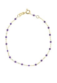 18kt yellow gold Classic Gigi mauve beaded bracelet