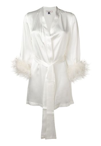Gilda & Pearl Kitty satin robe - White