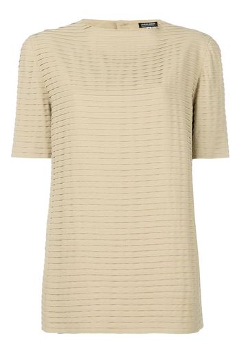 Giorgio Armani Pre-Owned pleated shortsleeved blouse - Neutrals