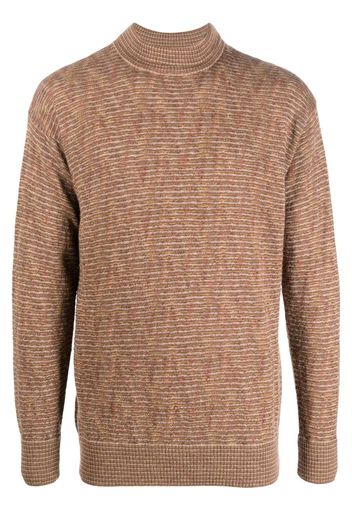 Giorgio Armani Pre-Owned 1980s striped-knit jumper - Brown