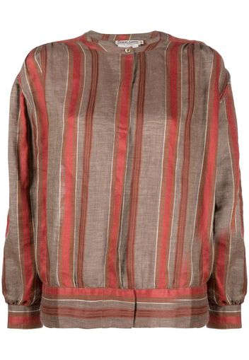 Giorgio Armani Pre-Owned 1980s striped linen jacket - Neutrals